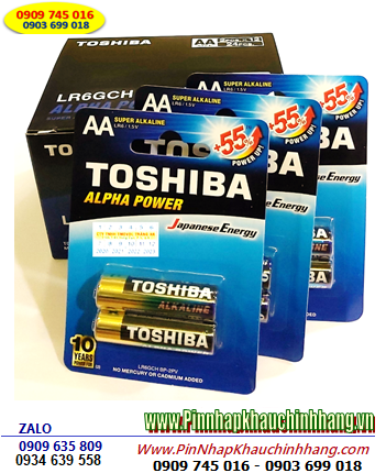 COMBO 1 HỘP 12vỉ (24viên) Pin AAA 1.5v Super Alkaline Toshiba Alpha LR03GCH BP-2PV _Giá chỉ 288.000/Hộp